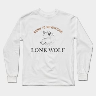 Born to adventure wolf Long Sleeve T-Shirt